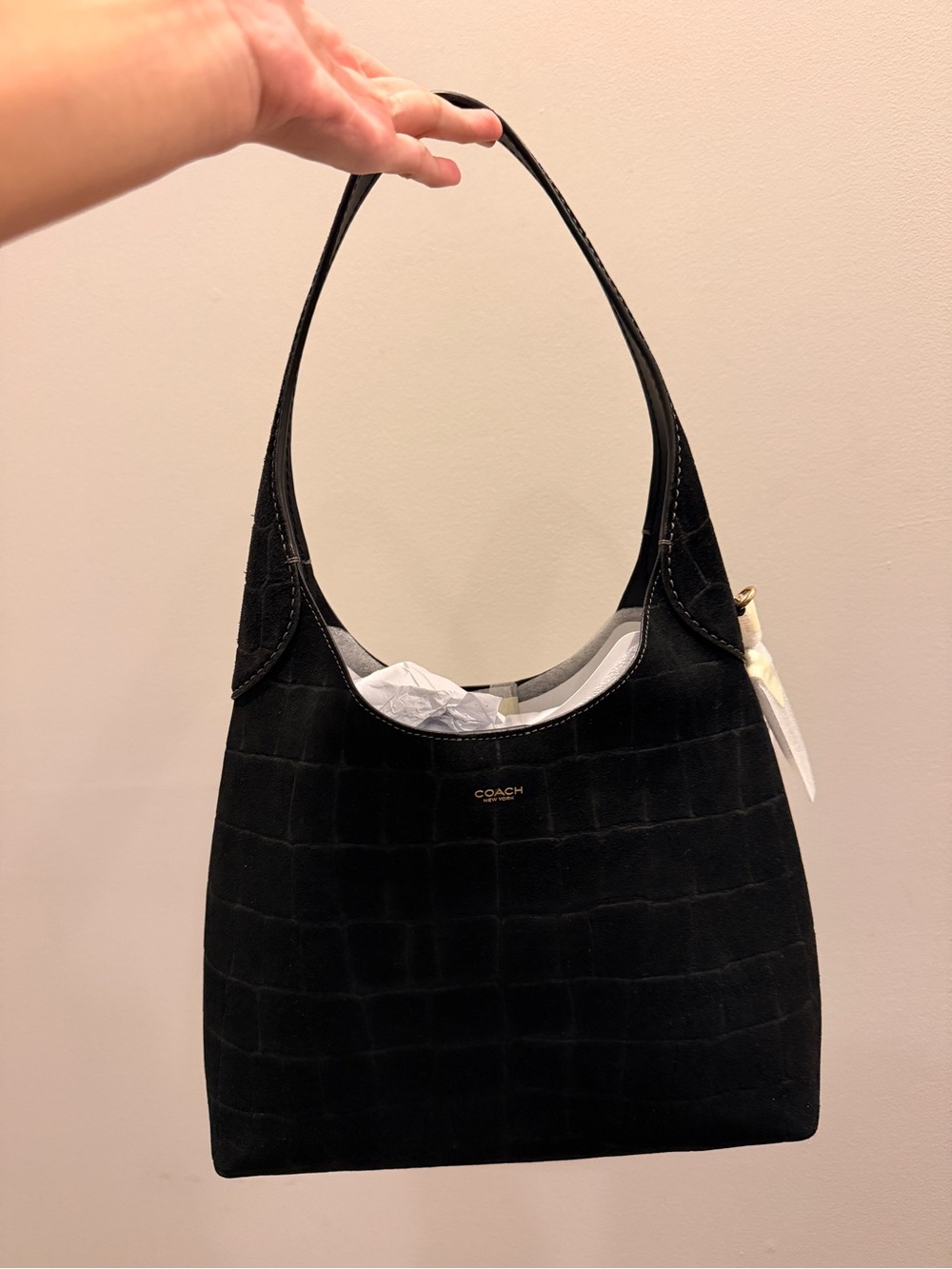 Coach Brooklyn 28 Suede in Black - Picture 2 of 7